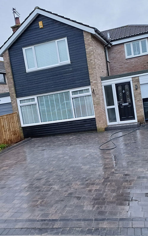 Grey Block Paving Driveway | Ponteland | Northumberland