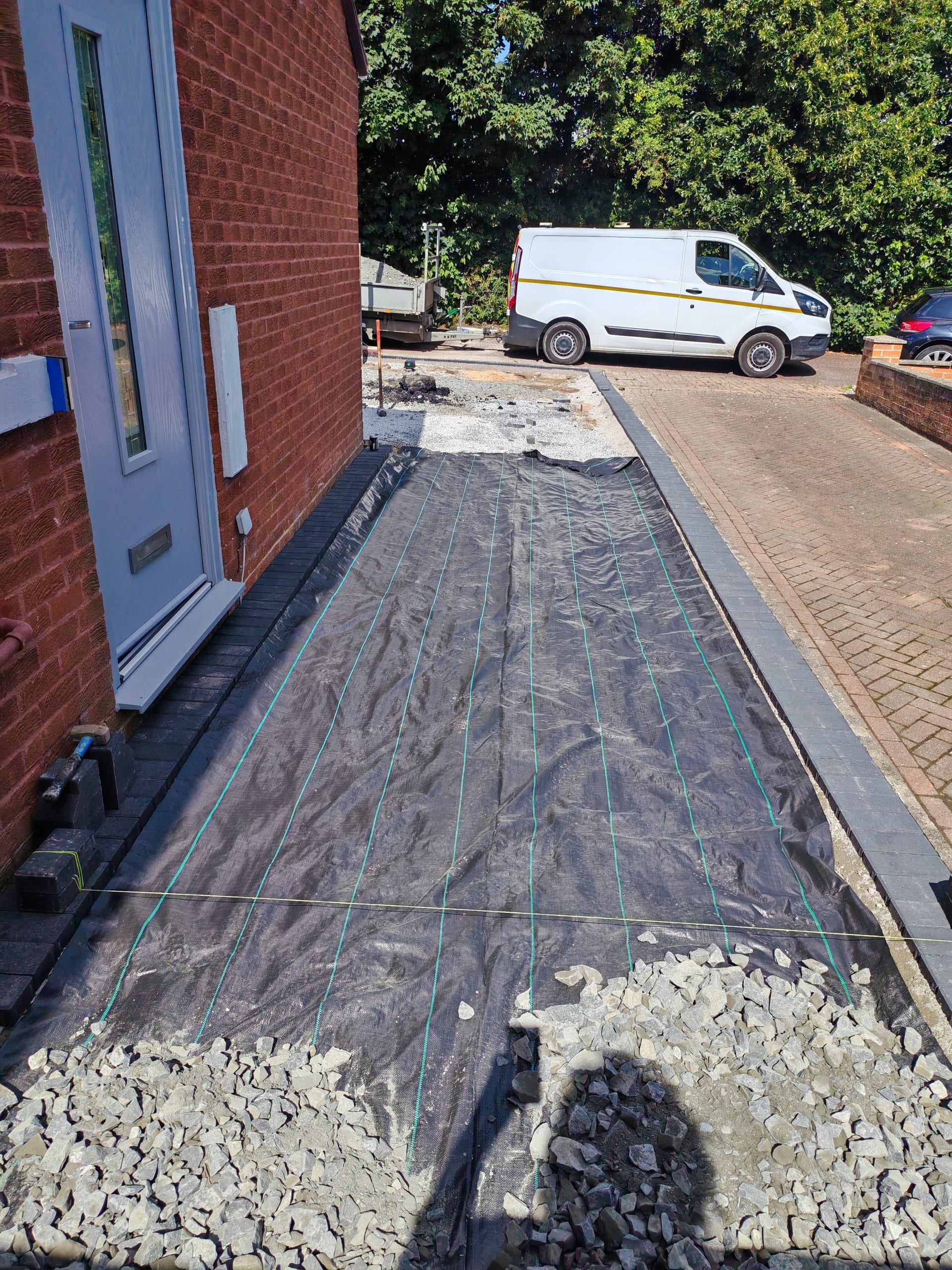 Geotextile membrane for resin bound driveways